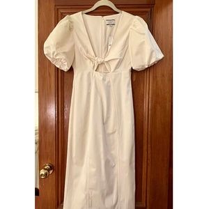 J. Crew Collection Cutout Puff-Sleeve Dress in Cotton Twill - NWT, Size 2